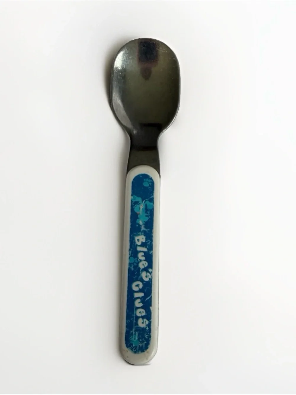 Vintage 90s Toddler Spoon Lot Barney Blues Clues Bunny Stainless Steel Flatware